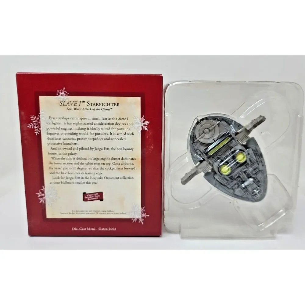 2002 Hallmark Keepsake Star Wars SLAVE 1 Starfighter‎ Boba Fett Ship NIB U15